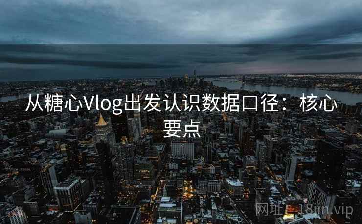从糖心Vlog出发认识数据口径：核心要点
