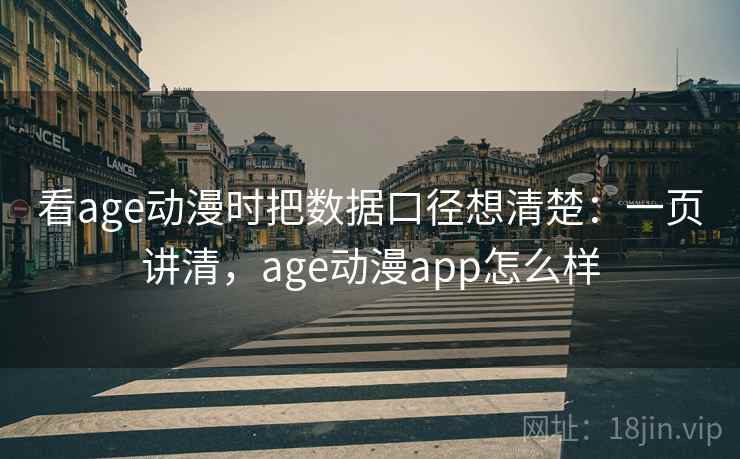 看age动漫时把数据口径想清楚：一页讲清，age动漫app怎么样