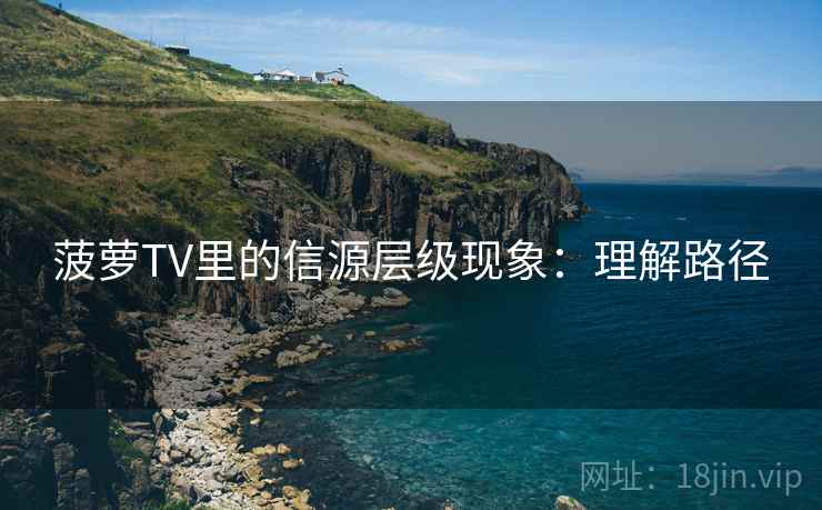 菠萝TV里的信源层级现象:理解路径 菠萝TV里的信源层级现象:理解路径