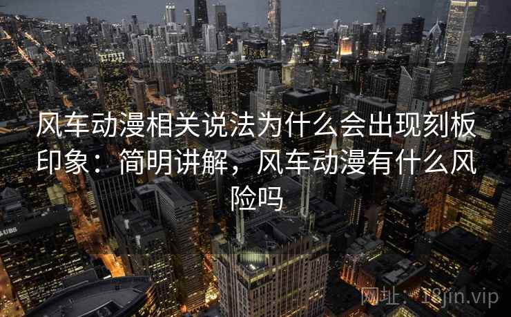 风车动漫相关说法为什么会出现刻板印象：简明讲解，风车动漫有什么风险吗
